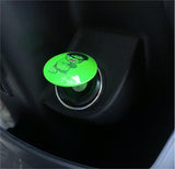 Green Titan Round Plastic Push Start Stop Button Cover, Universal Engine Ignition Switch, Car Interior