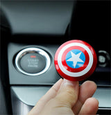 Star Patriot Lightweight Shield Plastic Push Start Stop Button Cover, Universal Engine Ignition Switch, Car Interior Decor Start