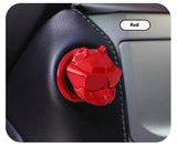 Geometric Bulldog Alloy Push Start Button Cover, Shiny Metal Universal Engine Ignition Switch, Car Interior Decor Start