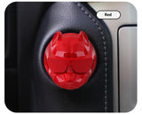 Geometric Bulldog Alloy Push Start Button Cover, Shiny Metal Universal Engine Ignition Switch, Car Interior Decor Start