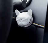 Cool Bulldog Lightweight Plastic Push Start Button Cover, Shiny Metal Universal Engine Ignition Switch, Car Interior Decor Start