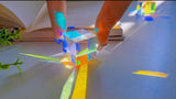Mini K9 Crystal Square: The Desktop Rainbow Maker, Cube Sunlight Catcher, Rainbow Maker, Square Cube Prism, Light Splitting, Table Decor