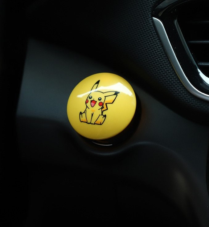 Electric Mouse Plastic Push Start Stop Button Cover, Plastic Universal Engine Ignition Switch, Car Accessories, Car Interior Decor