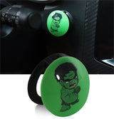 Green Titan Round Plastic Push Start Stop Button Cover, Universal Engine Ignition Switch, Car Interior