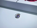 Celestia Halo Adjustable Crystal Ring – Natural Amethyst, S925 Silver