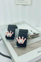 Pink Pastel Crown Car Hook, Cute Car Seat Back Hook, Car Hook for Bag, Car Storage Hooks, Car Interior Decoration