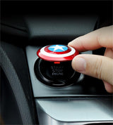 Star Patriot Lightweight Shield Plastic Push Start Stop Button Cover, Universal Engine Ignition Switch, Car Interior Decor Start