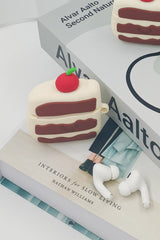 Happy Black Forest Cake Slice Earbud Case