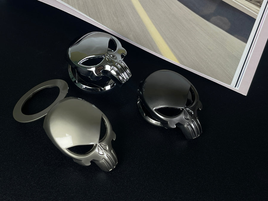 Punisher Alloy Push Start Cover, Universal Engine Ignition Switch, Car Interior Decor Start