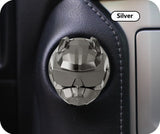 Geometric Bulldog Alloy Push Start Button Cover, Shiny Metal Universal Engine Ignition Switch, Car Interior Decor Start