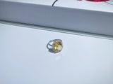 Celestia Halo Adjustable Crystal Ring – Natural Citrine, S925 Silver