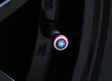 Star Patriot Alloy Valve Caps (Set of 4), Universal Valve Cap, Car Accessories, Car Interior Decor