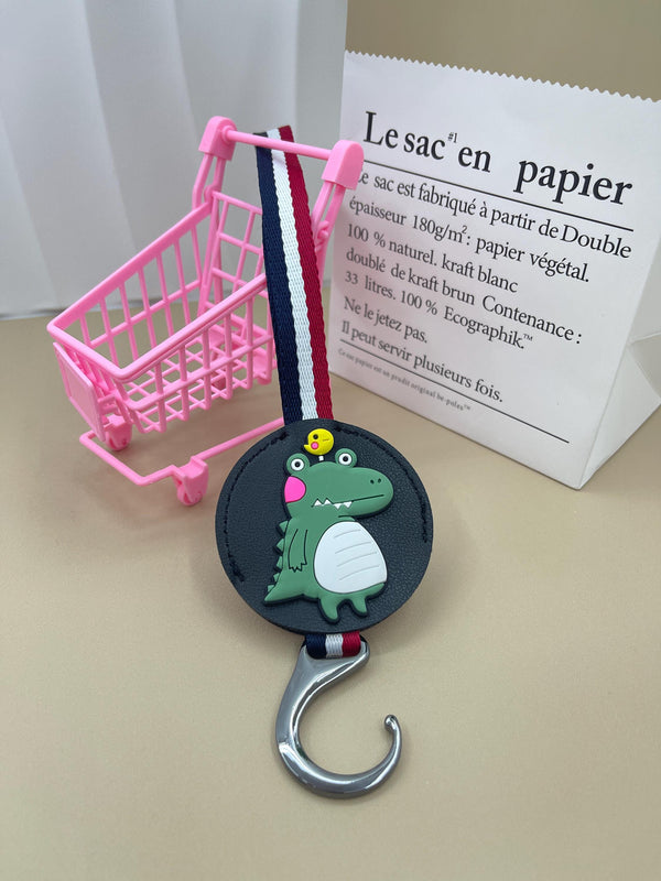 Playful Dinosaur Retractable Seat & Bag Hook, Car seat hook, Baby Cart Universal hook, Hook for Bag, car interior decor