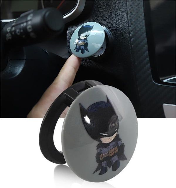 Night Vigilante Round Plastic Push Start Stop Button Cover, Universal Engine Ignition Switch, Car Interior