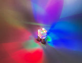 Mini K9 Crystal Square: The Desktop Rainbow Maker, Cube Sunlight Catcher, Rainbow Maker, Square Cube Prism, Light Splitting, Table Decor