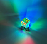 Mini K9 Crystal Square: The Desktop Rainbow Maker, Cube Sunlight Catcher, Rainbow Maker, Square Cube Prism, Light Splitting, Table Decor