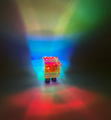 Mini K9 Crystal Square: The Desktop Rainbow Maker, Cube Sunlight Catcher, Rainbow Maker, Square Cube Prism, Light Splitting, Table Decor