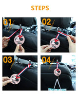 Playful Dinosaur Retractable Seat & Bag Hook, Car seat hook, Baby Cart Universal hook, Hook for Bag, car interior decor