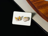 Wink Corgi Mismatched Resin Stud Earrings