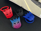 Aggressive mecha-seeker dark metal push start button cover for car interior