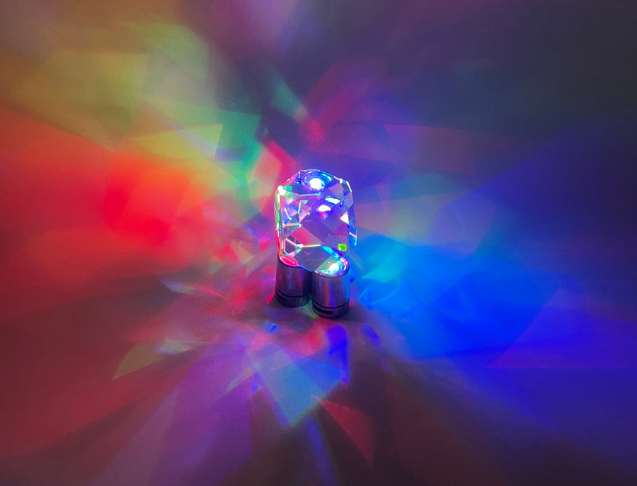K9 Prism Polyhedron Sunlight Catcher, Rainbow Maker, Square Cube Prism, Light Splitting, Table Decor