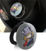Thunder Warrior Round Plastic Push Start Stop Button Cover, Universal Engine Ignition Switch, Car Interior